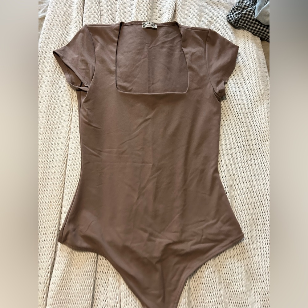 Free People Taupe Bodysuit